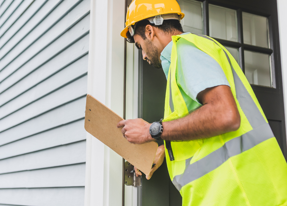 Certified inspector conducting a thorough home inspection to ensure property.